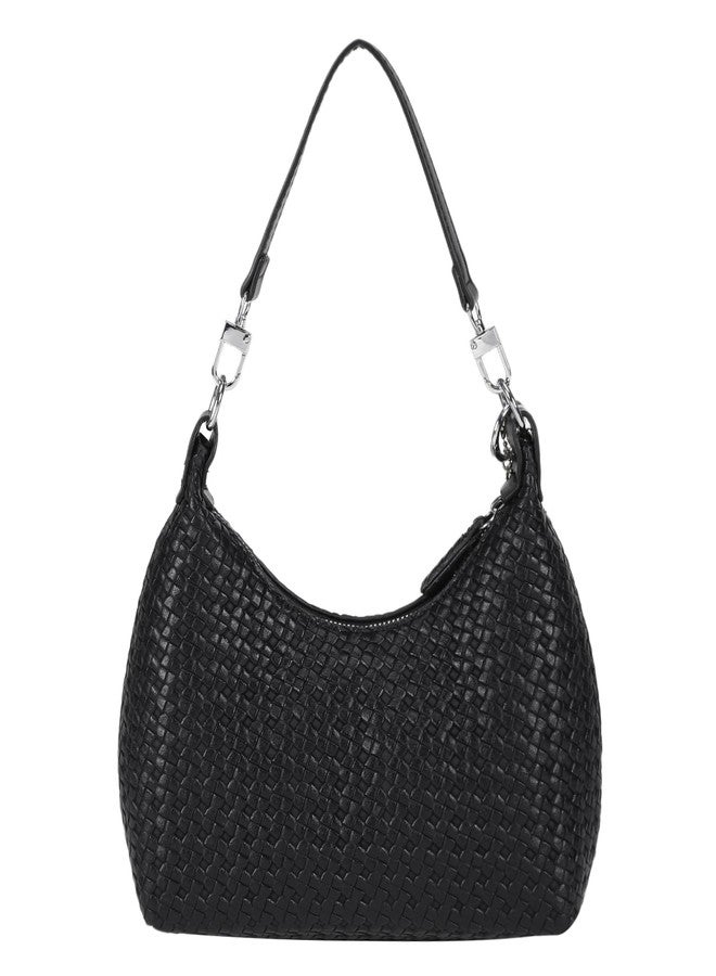 MONROW Stylish And Trendy Regularwear Crossbody And Shoulder Black Bag with Two Handle and Detachable Sling Strap for Women - Image 3